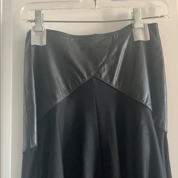 Vintage Black Leather Maxi Skirt - Size 4 - Picture 3 of 8